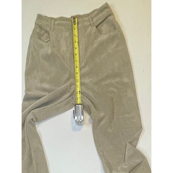 Emory Park Cozy Zone Corduroy Pants Womens M Khaki High Rise Flare Split Hem NWT - Picture 6 of 13